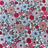 Coupon 80 cm - Coton enduit / Brigitte Blanc Rose