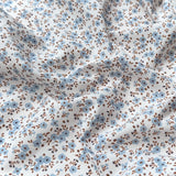 Coupon 50 cm - Popeline de Coton / Capri Ecru-Baltique