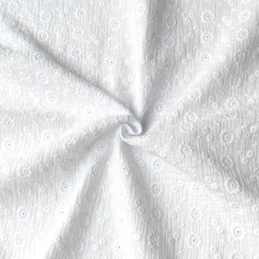 Coupon 1.1 m - Double Gaze Brodée / Suzy Blanc