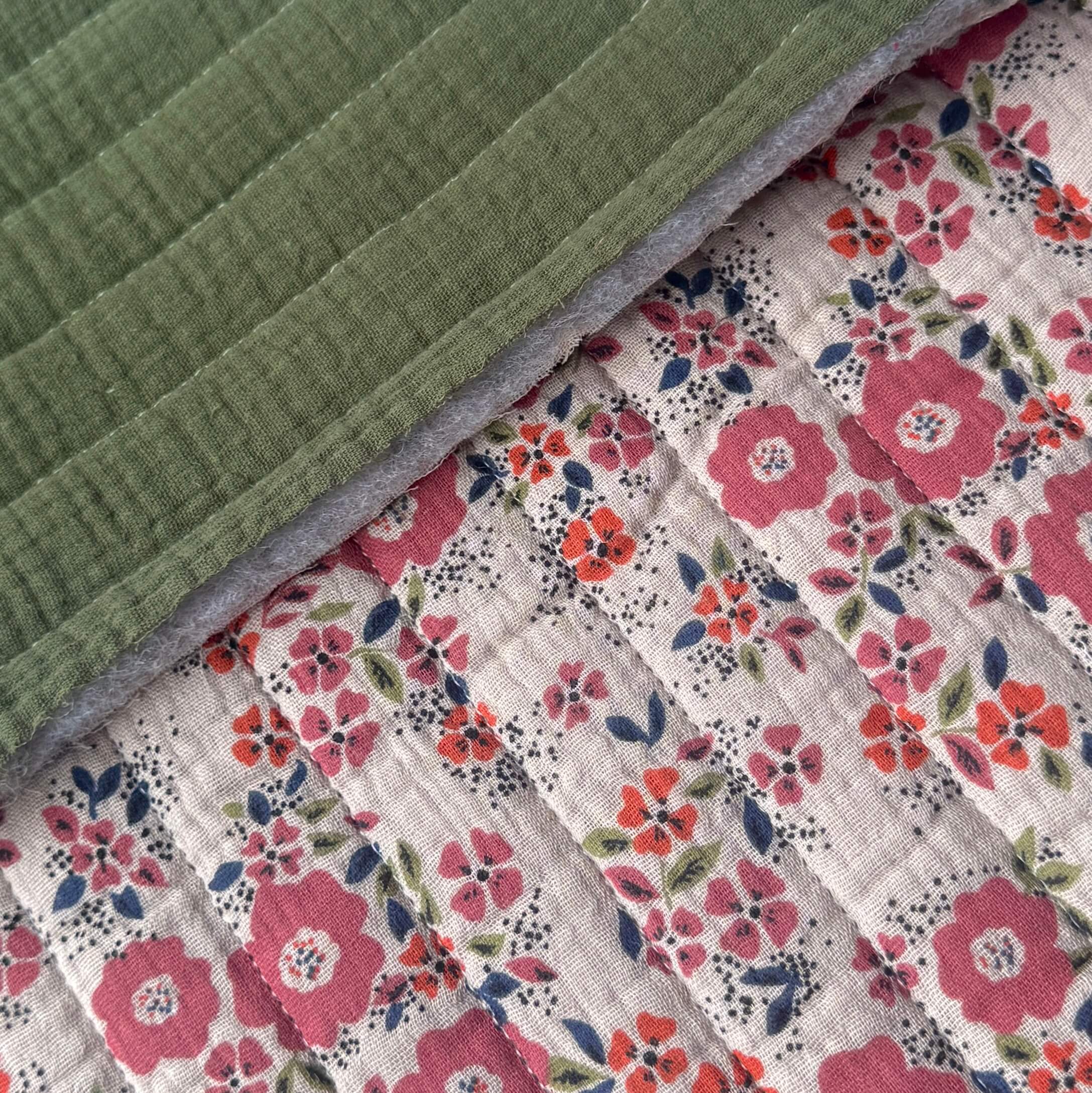 Matelassé Double Gaze Oscalia / Double Gaze Unie Fougère