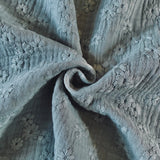 Coupon 50 cm - Double Gaze Brodée / Esmée Vert De Gris