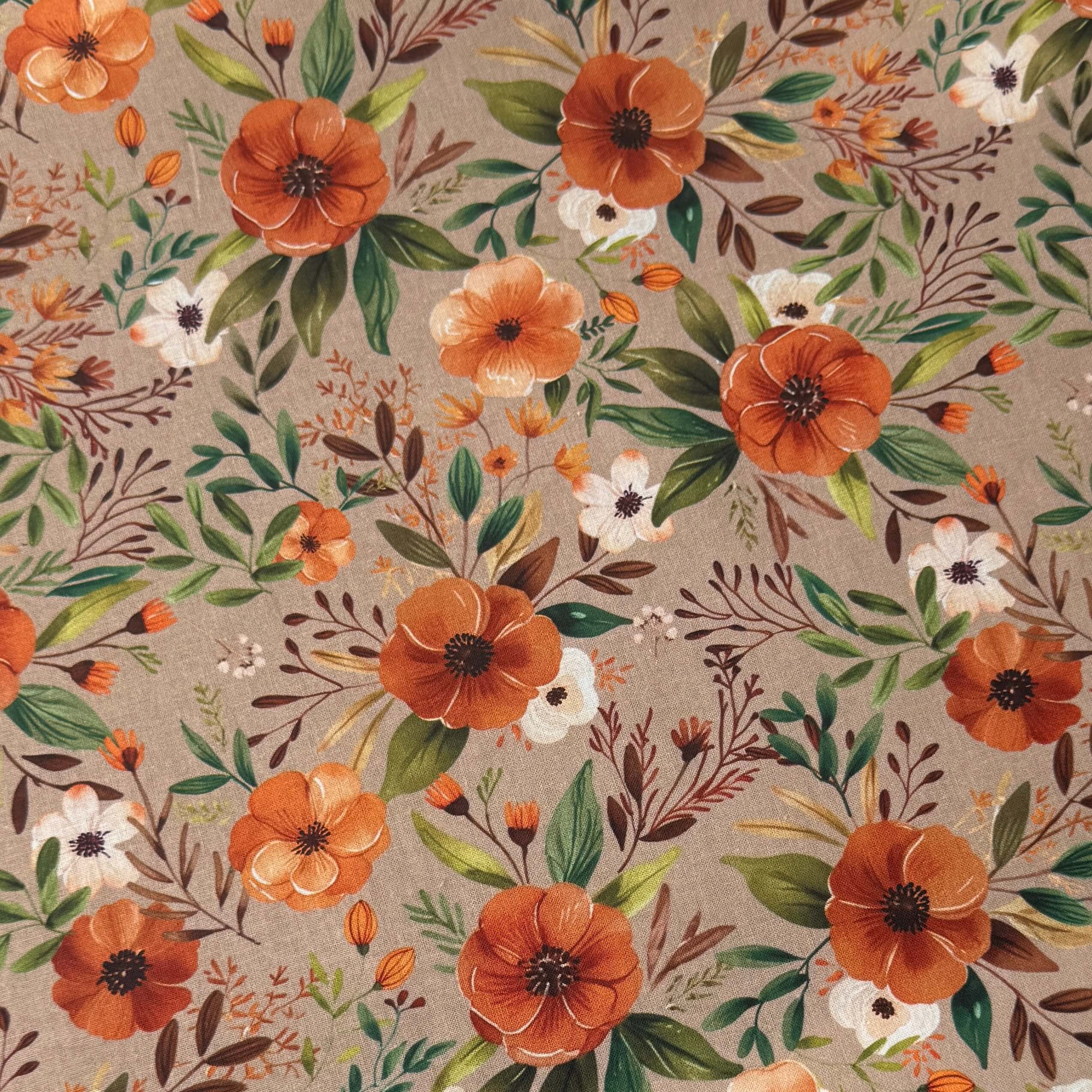 Coton à Impression Numérique / Camélia