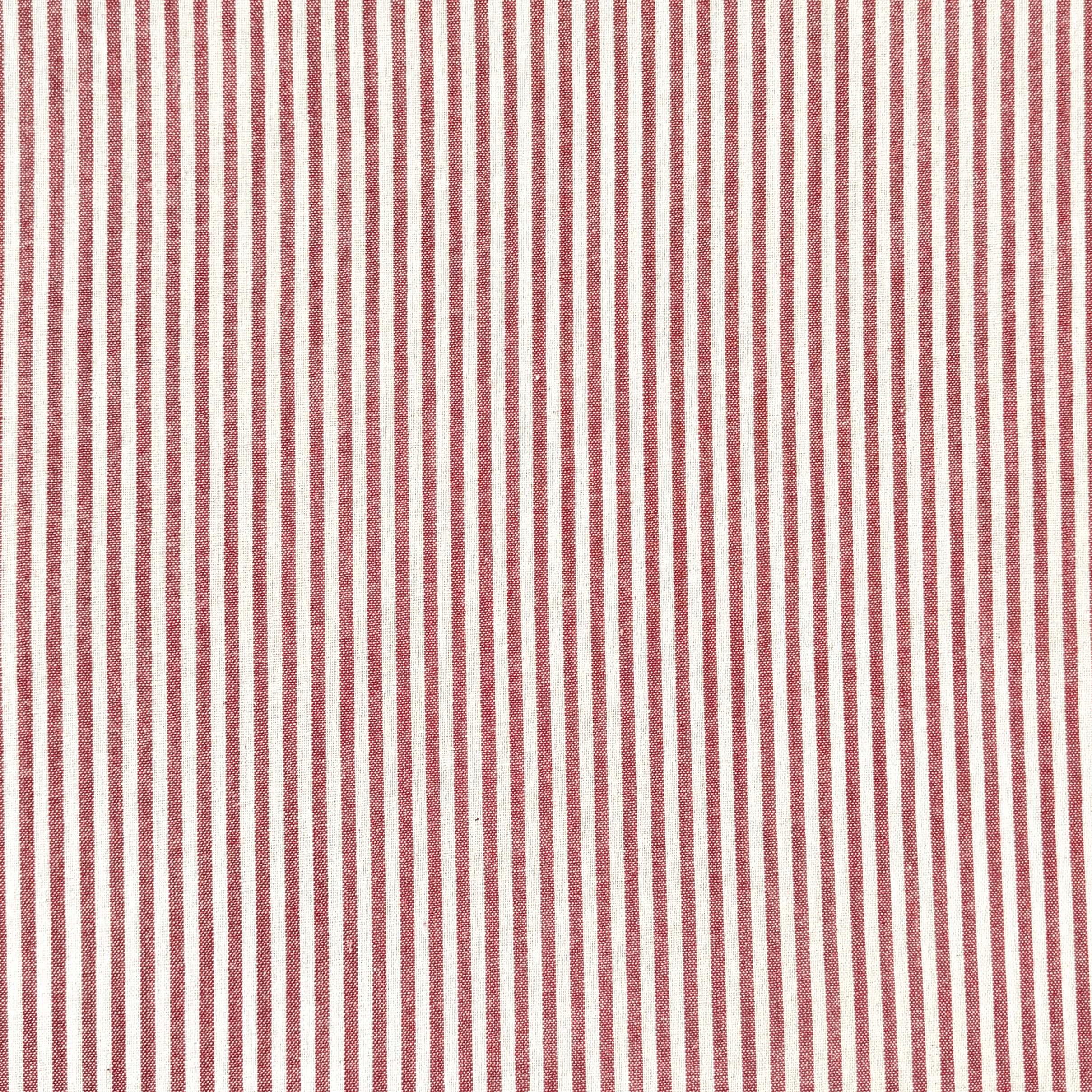 Coupon 1.8 m - Coton Viscose Rayé / Raytis Rouge