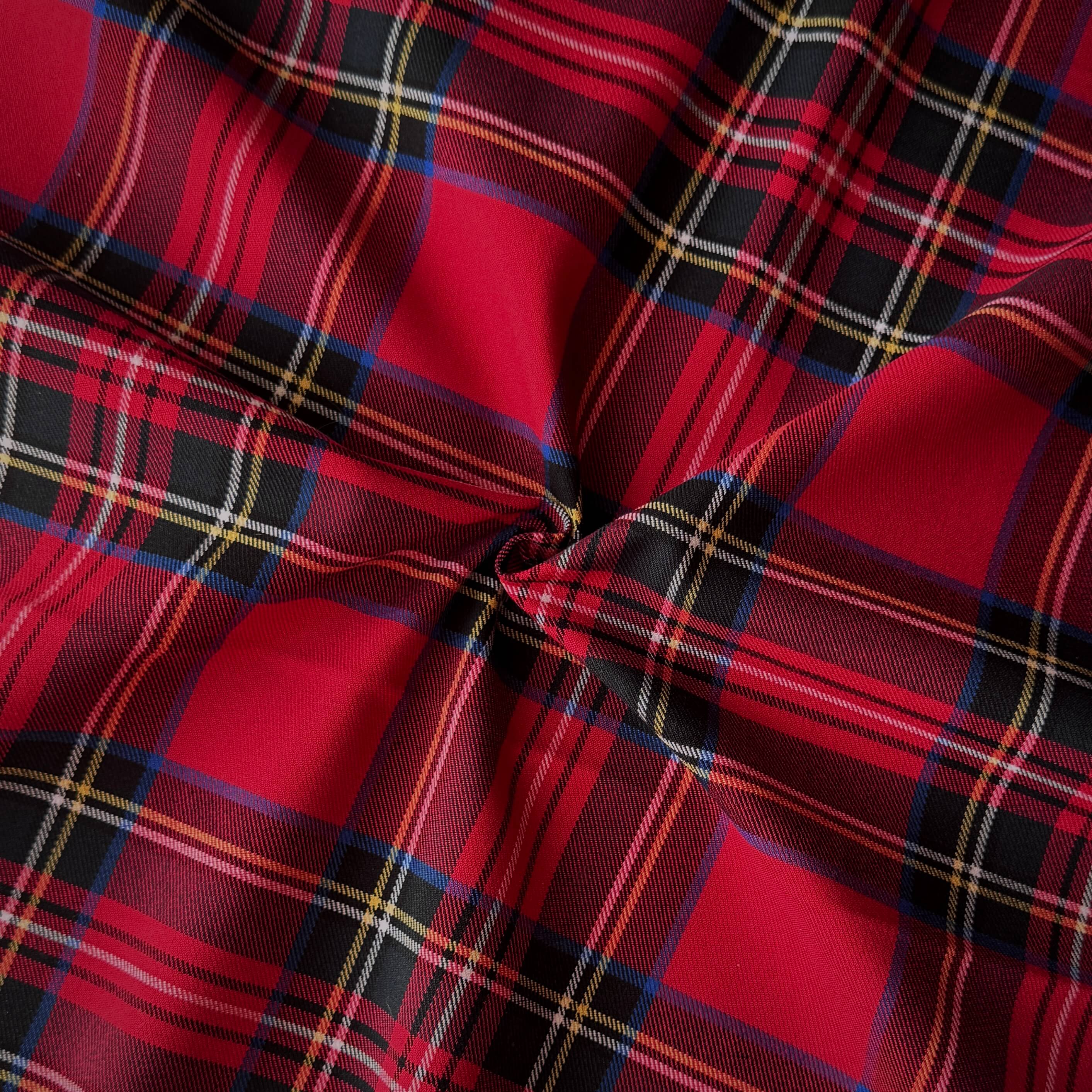 Coupon 50 cm - Tartan / Dan Rouge - Jaune