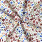Coton à Impression Numérique / Rozenn Prune Bleu