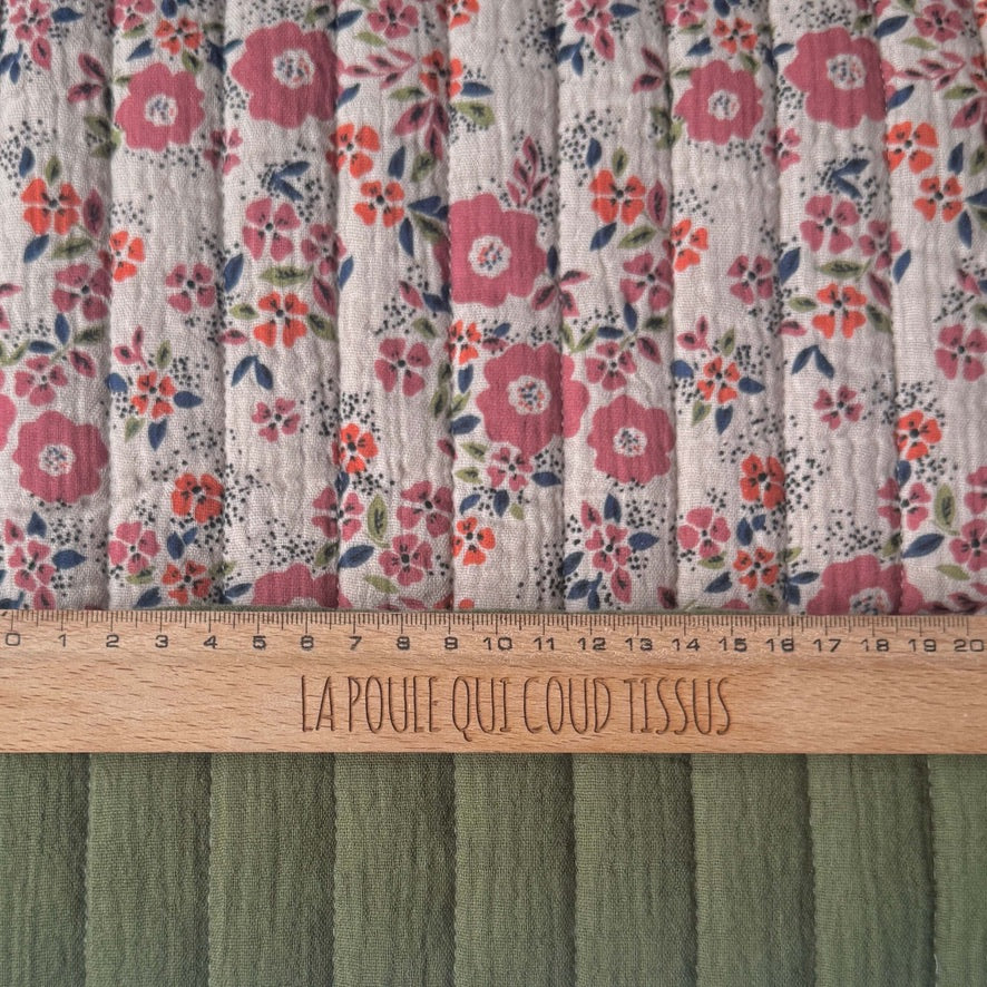 Matelassé Double Gaze Oscalia / Double Gaze Unie Fougère