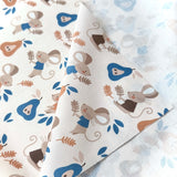 Coton Numérique Exclusif LPQC / Souris Ecru-Bleu