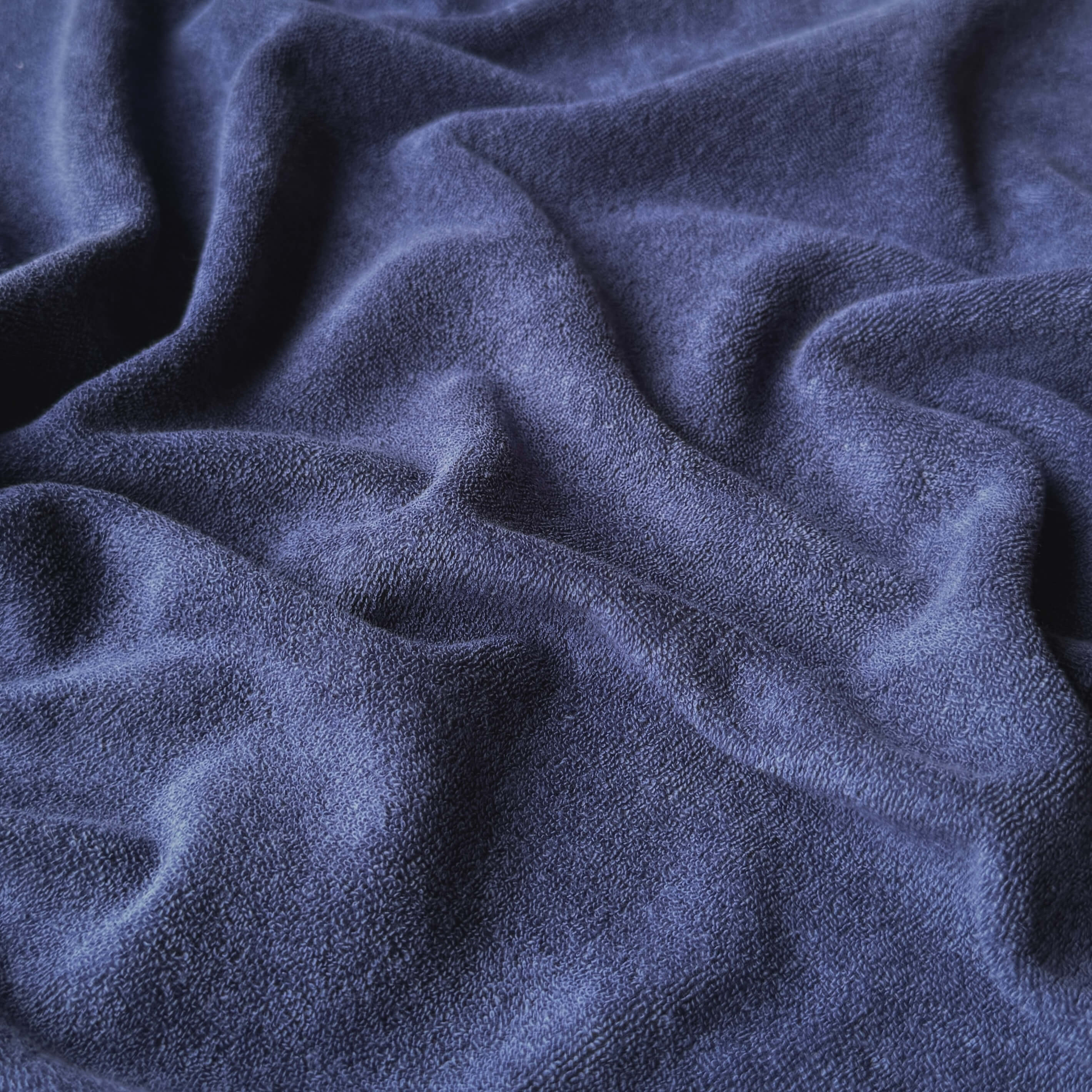 Coupon 2 Mètres - Eponge Maille Bouclette / Indigo