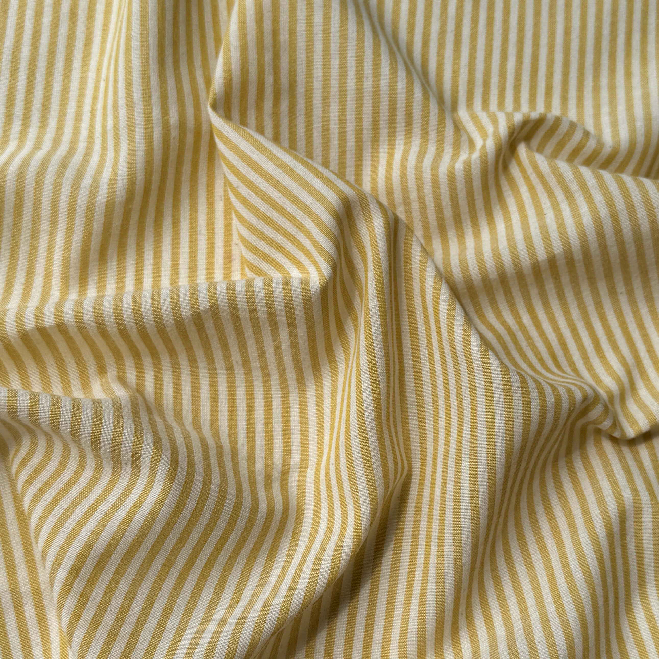 Coton Viscose Rayé / Raytis Jaune