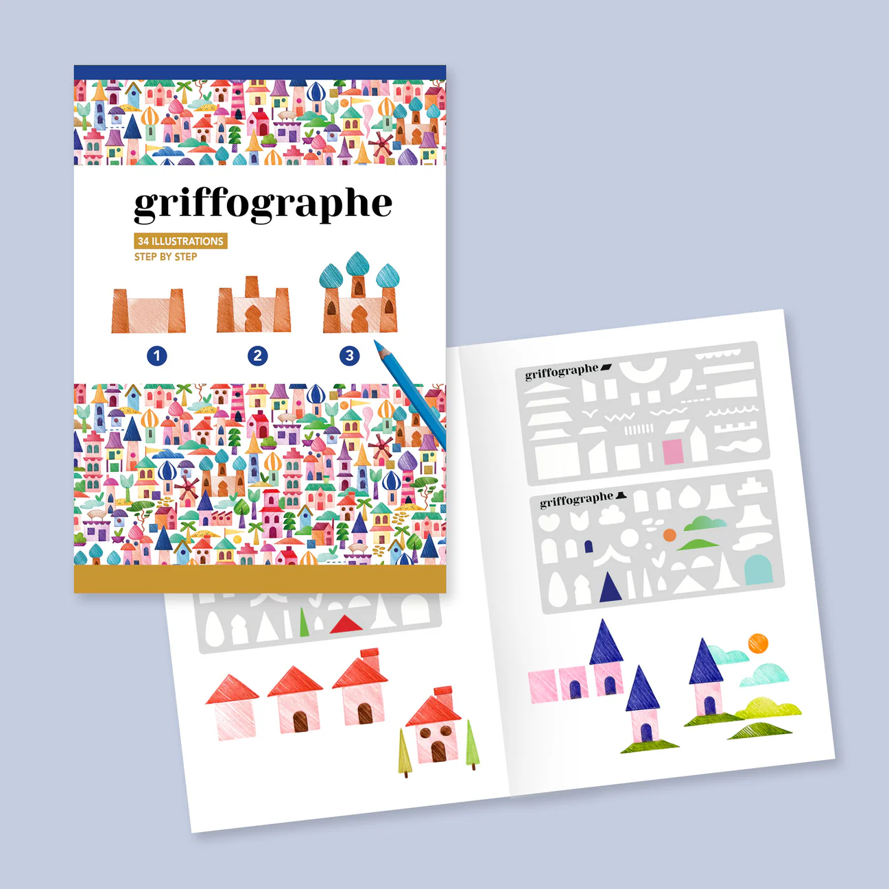 Kit de dessins créatifs avec pochoirs / Griffographe