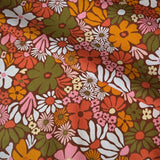 Printed Cotton / Khaki Begonia