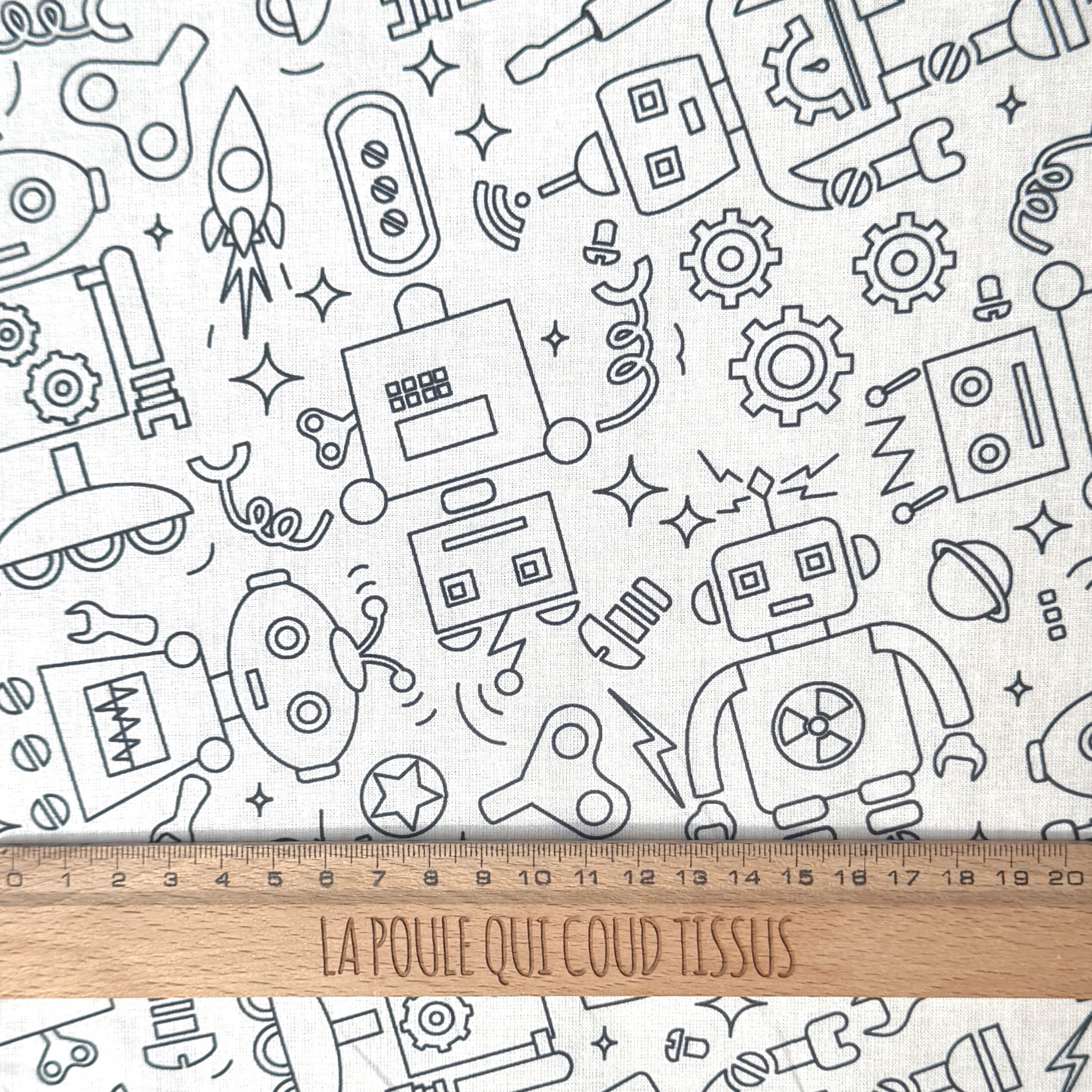 Algodón estampado digitalmente / Hortense