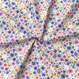 Algodón estampado digital / Romane blanco-azul