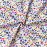 Coupon 80 cm - Coton à Impression Numérique / Rozen Blanc-Violet