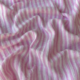 Double Gaze Double Face Stripes / Blanc Cassé - Bubble Gum