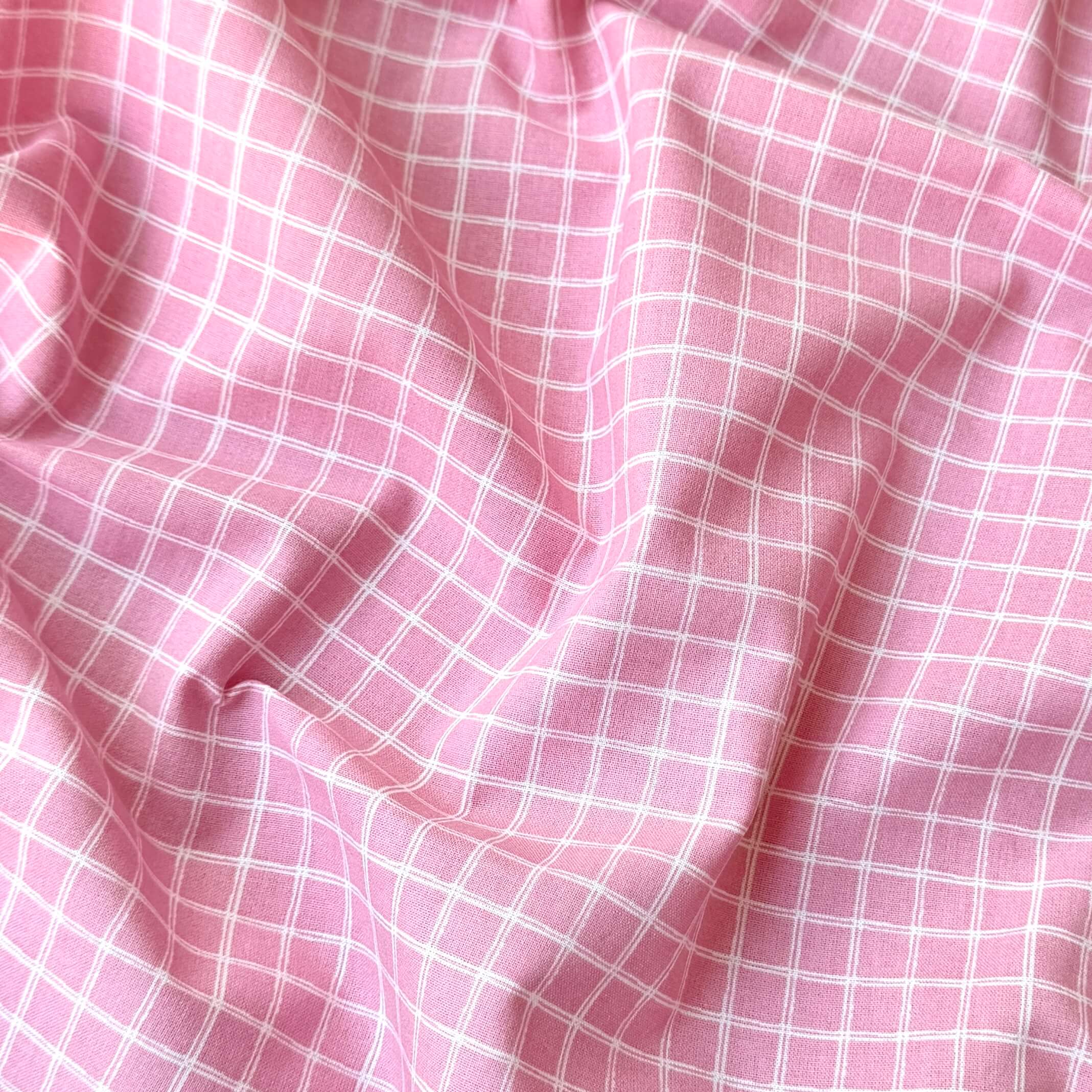 Coupon 1.3 m - Coton Imprimé / Jules Blanc - Rose Fane