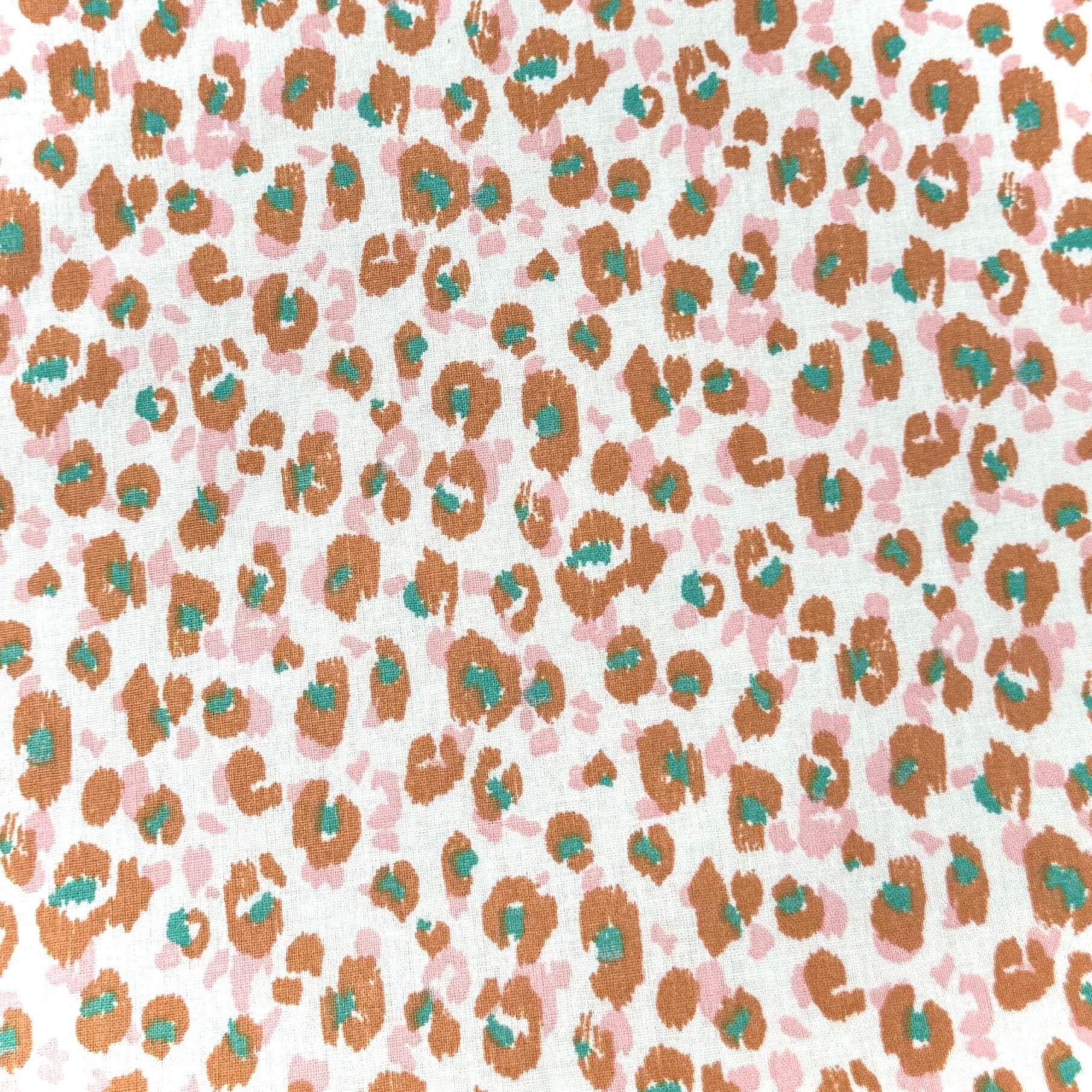 Algodón estampado / Karli Ocre-Rosa