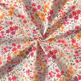 Coton à Impression Numérique / Romane Blanc-Rose Thé