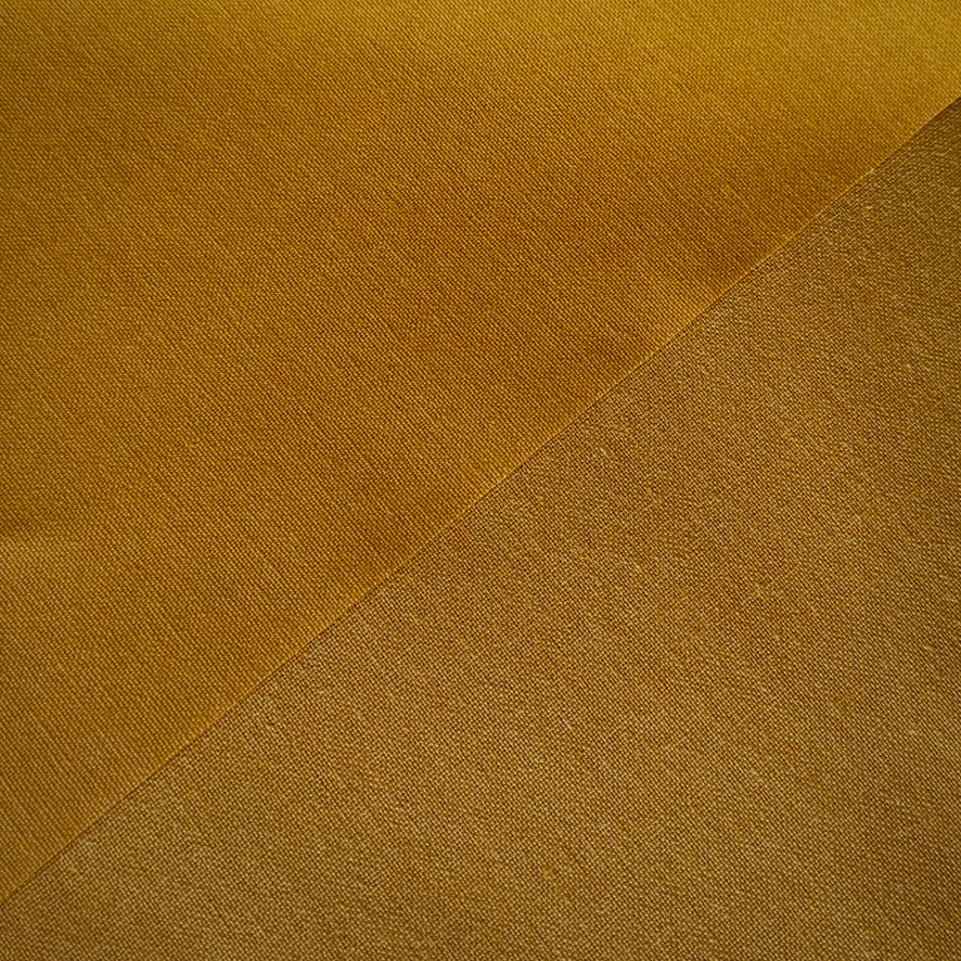 Coupon 50 cm - Coton enduit / Uni Moutarde