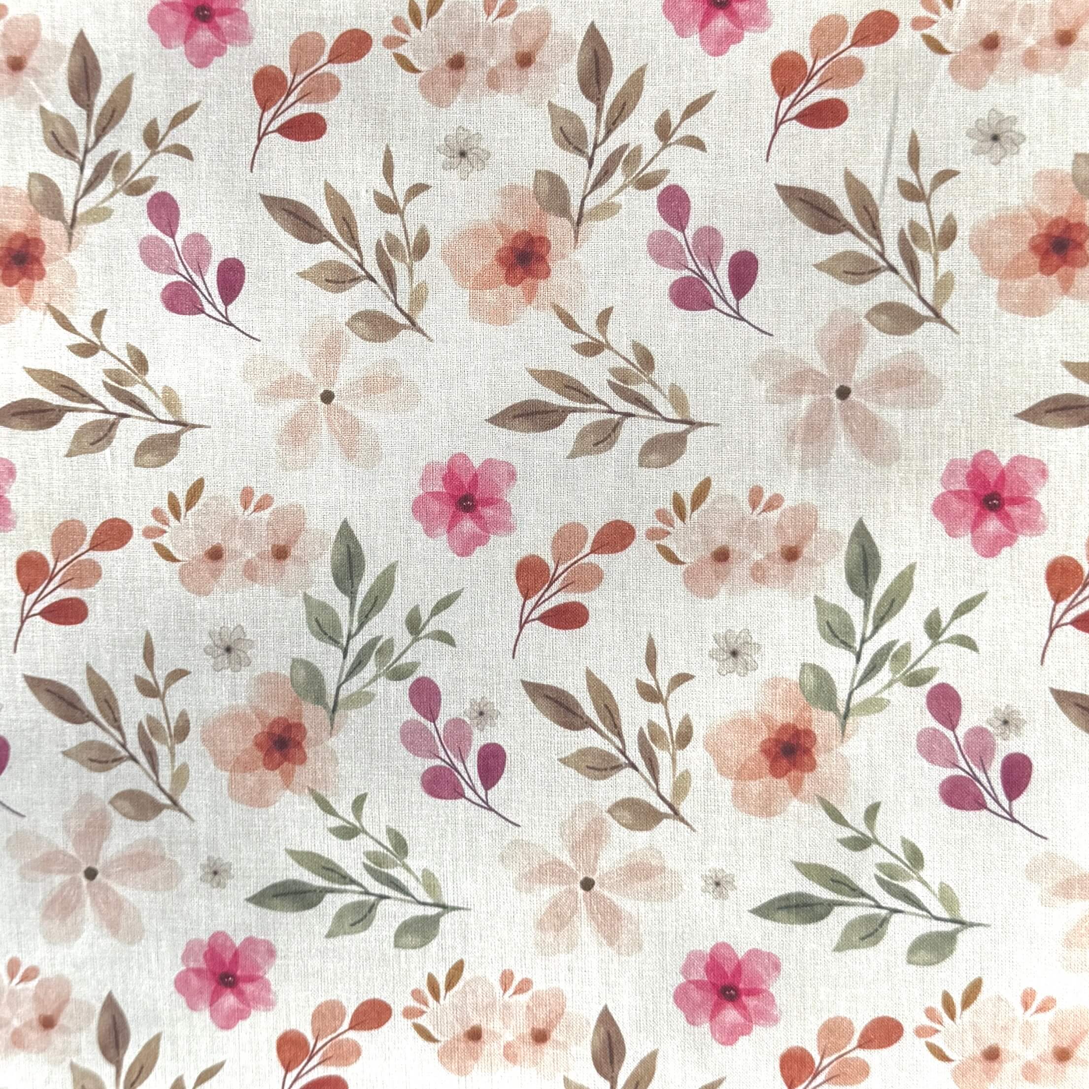 Coton à Impression Numérique / Zada Framboise