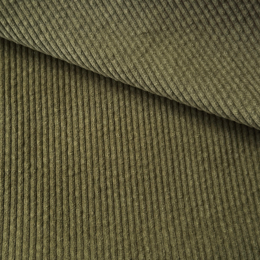 Coupon 1 Mètre - Velours Côtelé 100% Coton Cotis / Olive