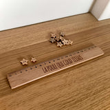 Bouton en bois - Étoile, Cœur & Fleur