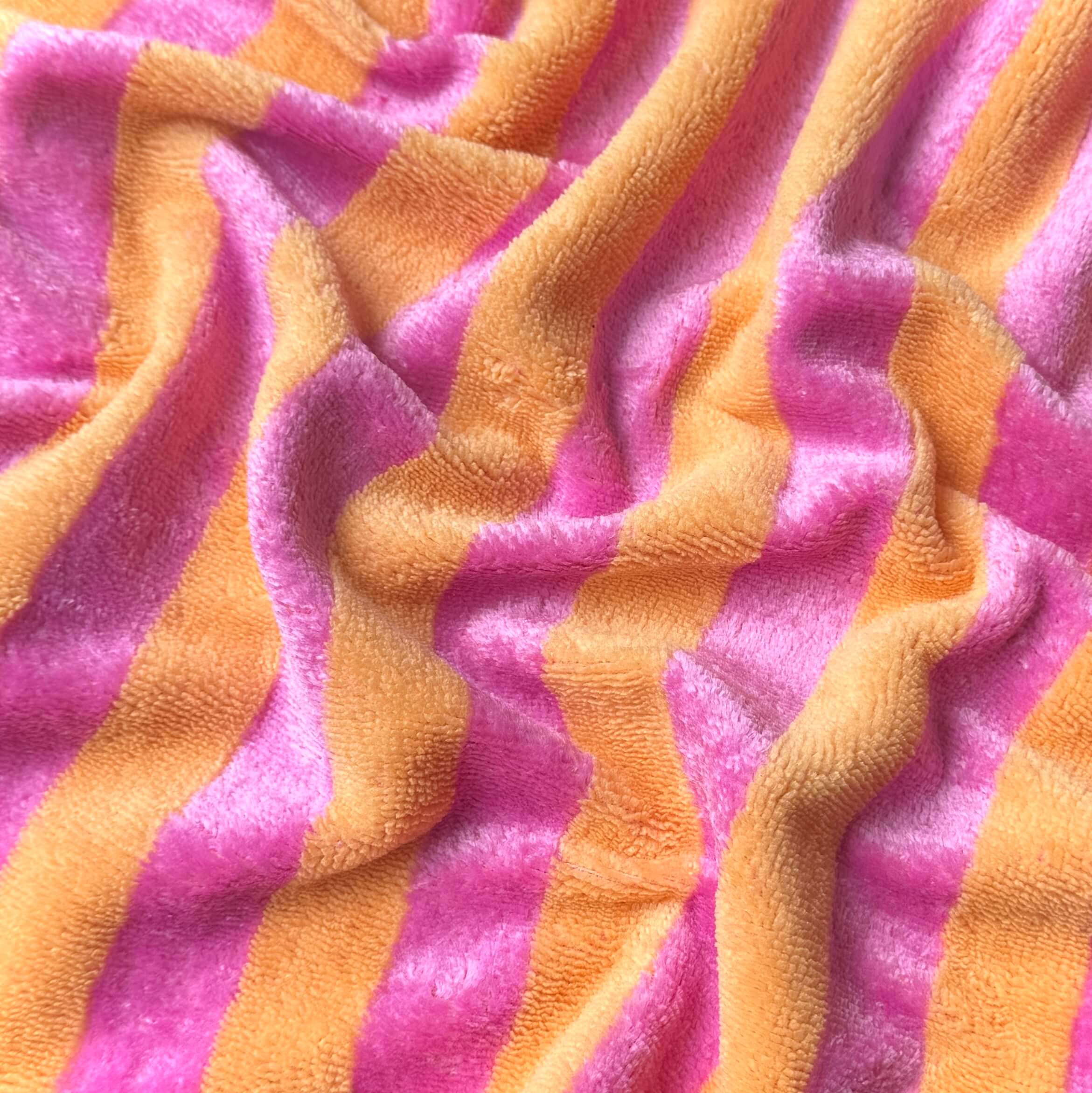 Striped Bamboo Micro Sponge / Skin - Caramel