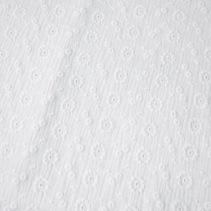 Coupon 1.1 m - Double Gaze Brodée / Suzy Blanc