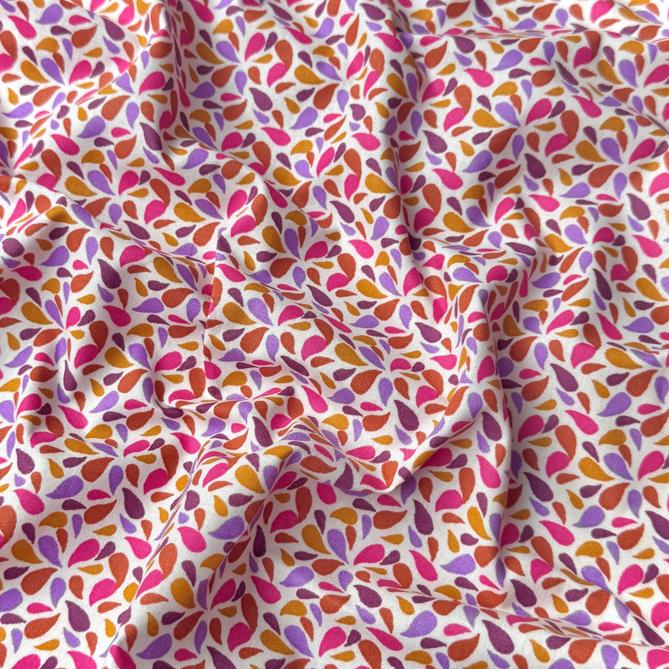 Coupon 1.3 m - Coton Imprimé / Otma Caramel-Violet