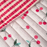 Matelassé Double Gaze Clafoutis / Double Gaze Seersucker Tom Skin-Cerise