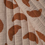 Matelassé Double Gaze Croissant / Toffee