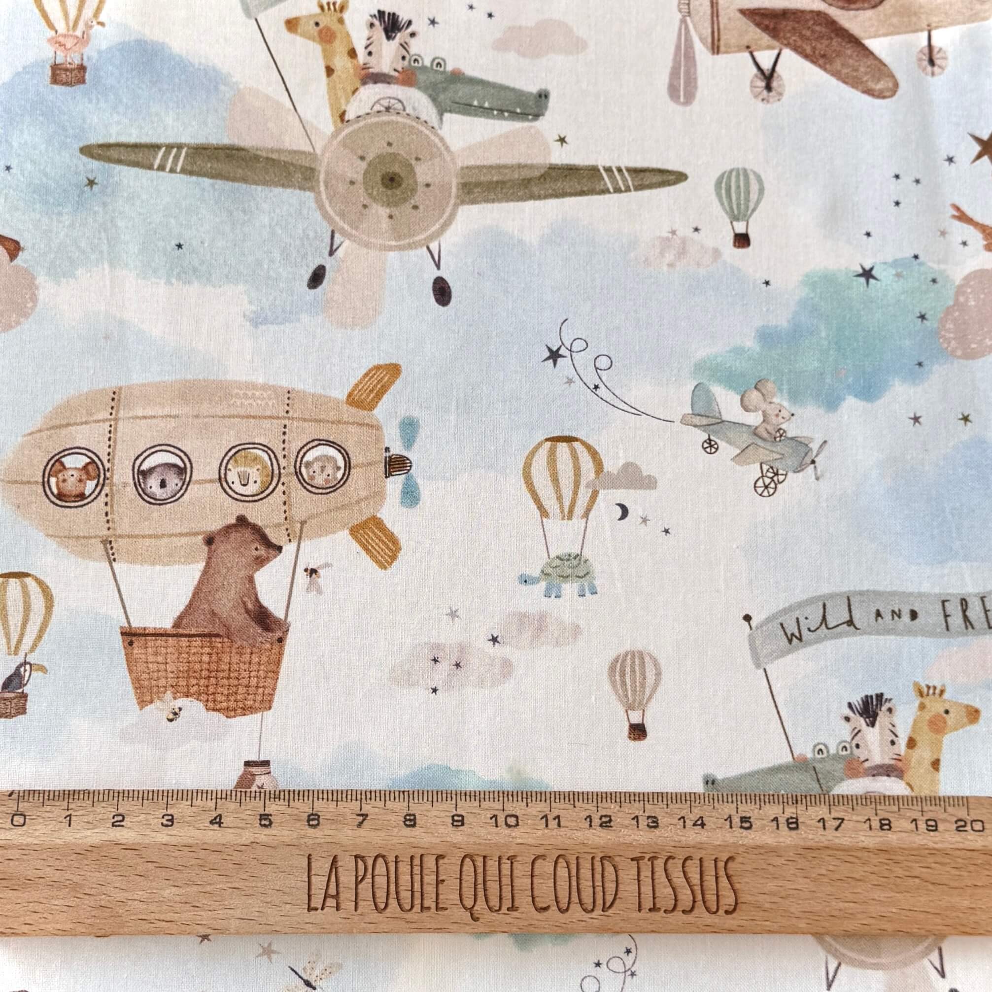 Coupon 90 cm - Coton à Impression Numérique / Wildair