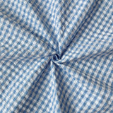 Coupon 1.2 m - Seersucker / Eli Blanc Cassé - Bleu