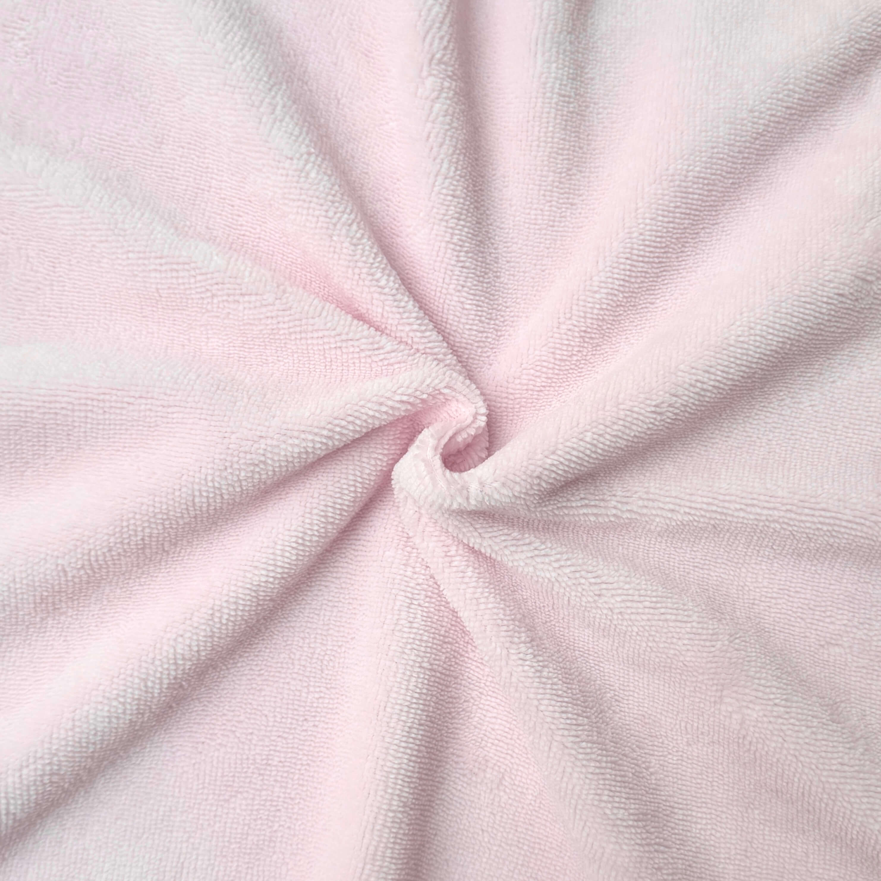 Coupon 2 Mètres - Micro Eponge Bambou / Rose Clair