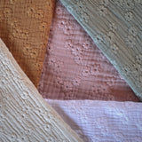 Coupon 50 cm - Double Gaze Brodée / Esmée Vert De Gris