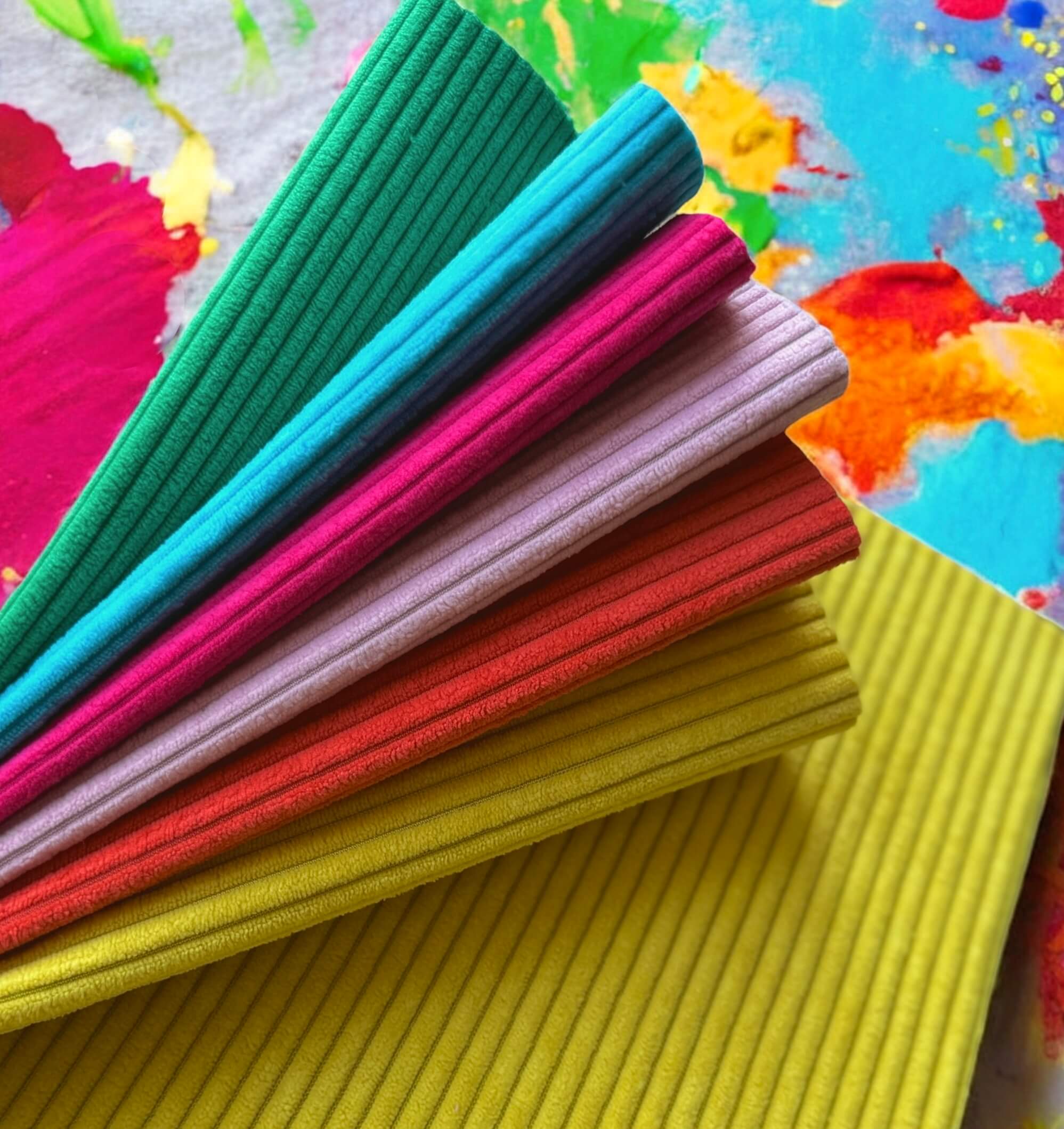 Velours Côtelé Huggy / Turquoise