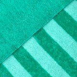 Micro Eponge Bambou  Rayé / Menthe-Emeraude