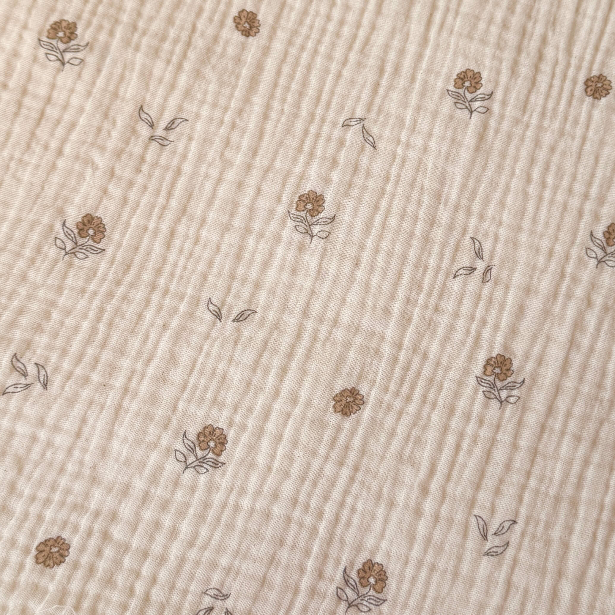 Double Gaze Numérique Gots / Natural Flowers