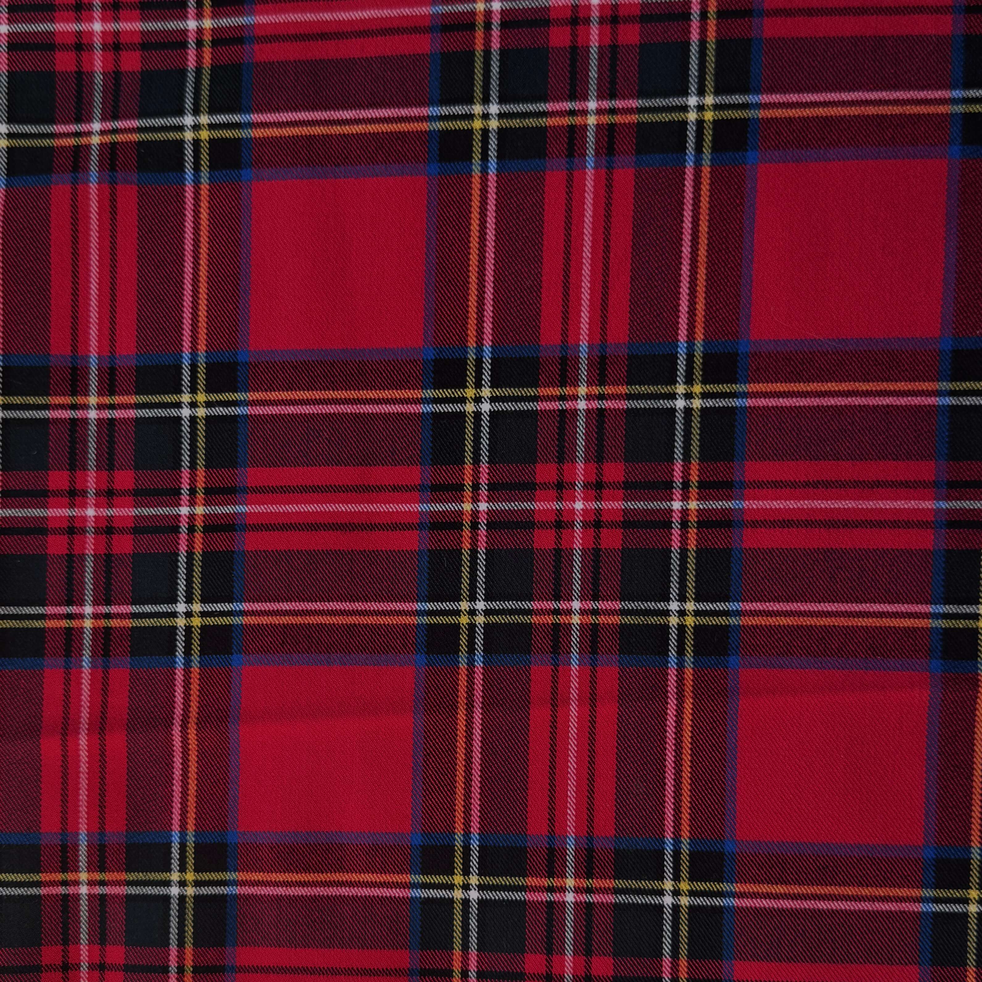 Coupon 50 cm - Tartan / Dan Rouge - Jaune