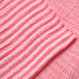 Coupon 1.5 m - Double Gaze Double Face Stripes / Rose-Cerise