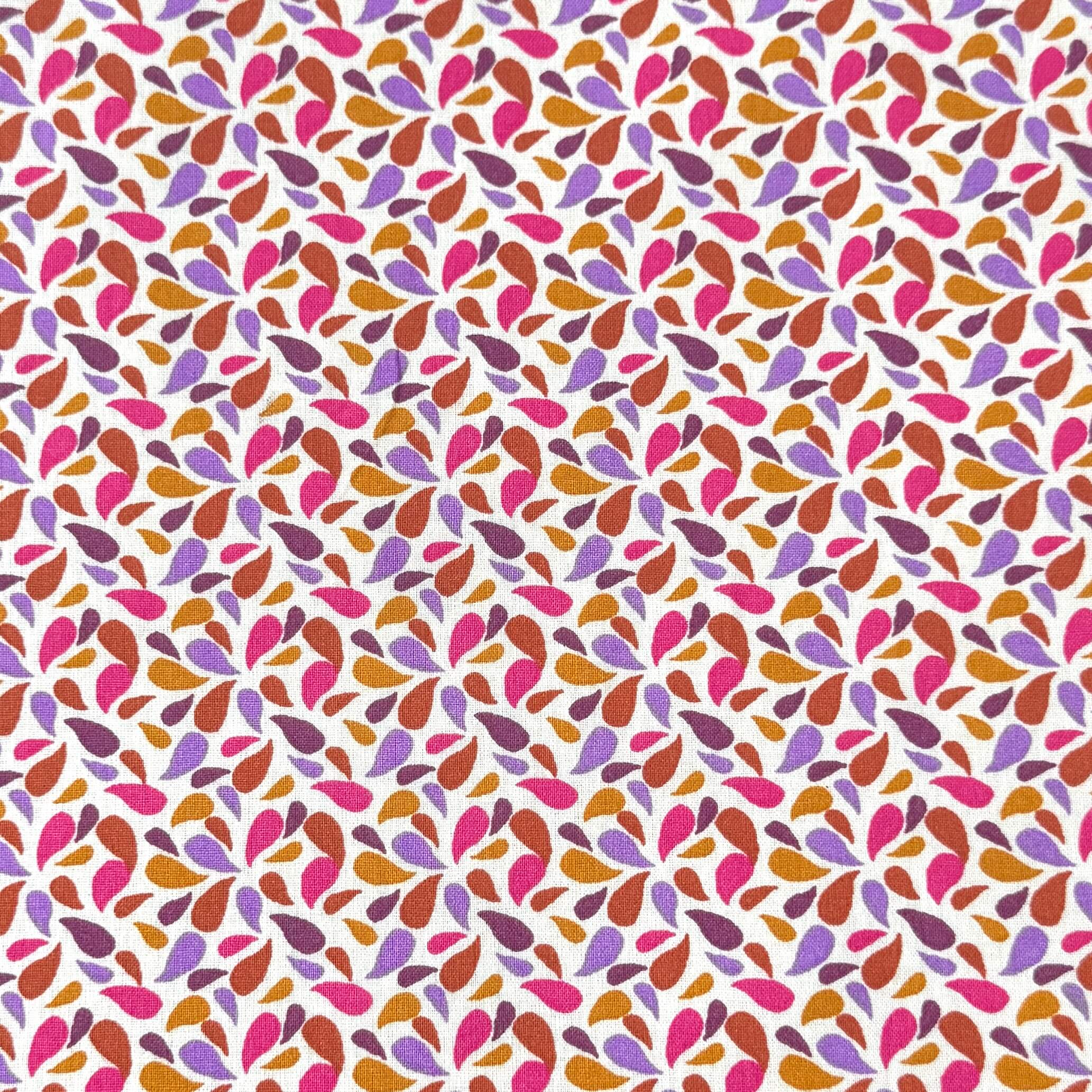 Coupon 1.3 m - Coton Imprimé / Otma Caramel-Violet