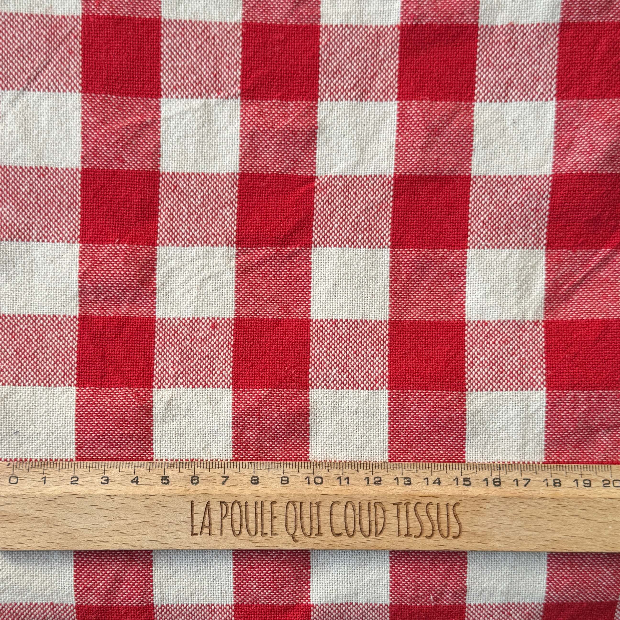 Coupon 1 Mètre - Coton Tissé  / Célestin Rouge