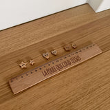 Bouton en bois - Étoile, Cœur & Fleur