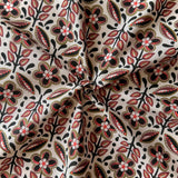Coupon 50 cm - Coton Imprimé / Jaklynn Ecru-Havane