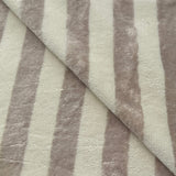 Coupon 1.5 m - Micro Eponge Bambou  Rayé / Ecru  - Galet
