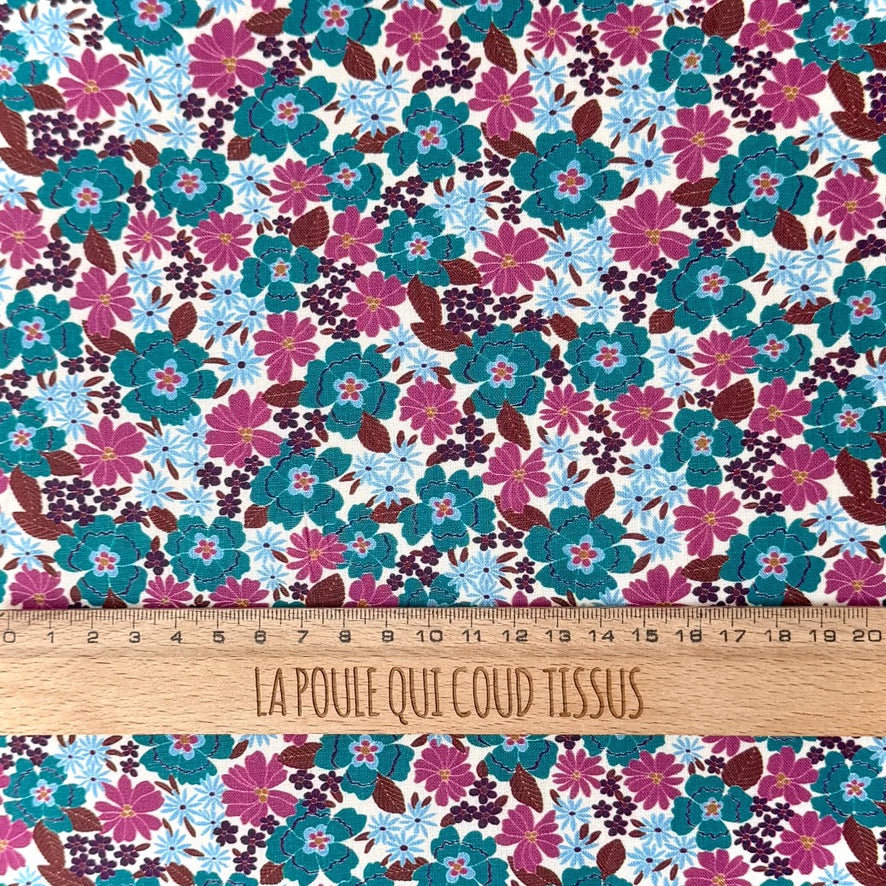 Coton Imprimé / Marica Ecru - Paon