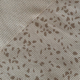 Coupon 1.3 m - Nid d'abeille Maille / Granito Lin- Café au lait
