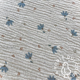 Coupon 1.1 m - Double Gaze / Sevia Blanc- Bleu