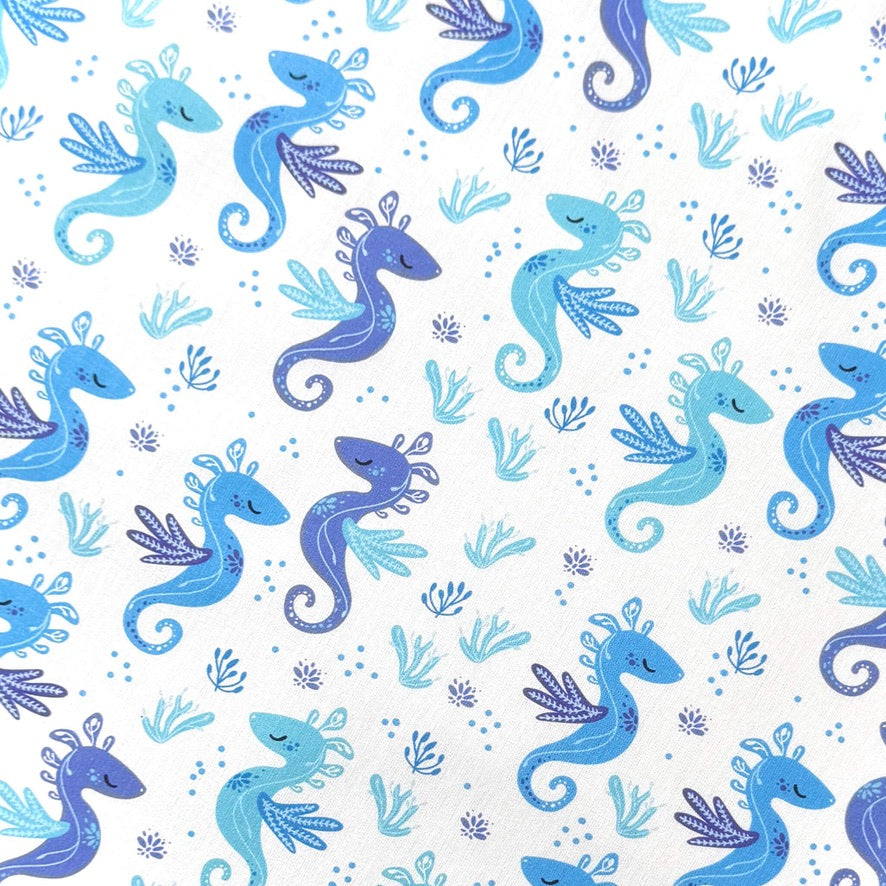 Coton Numérique Exclusif LPQC / Hippocampe Bleu