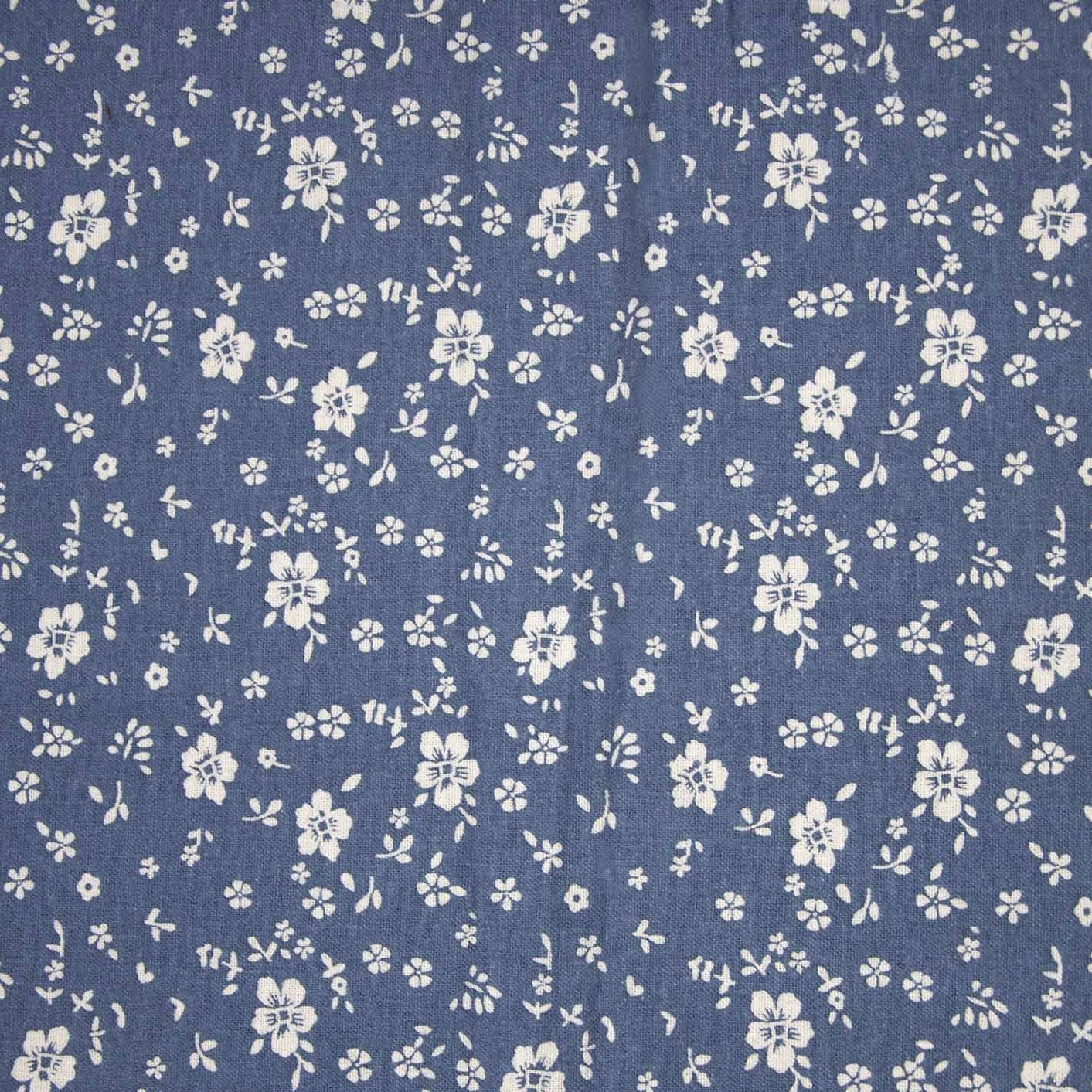 Flanelle de coton imprimée / Blues